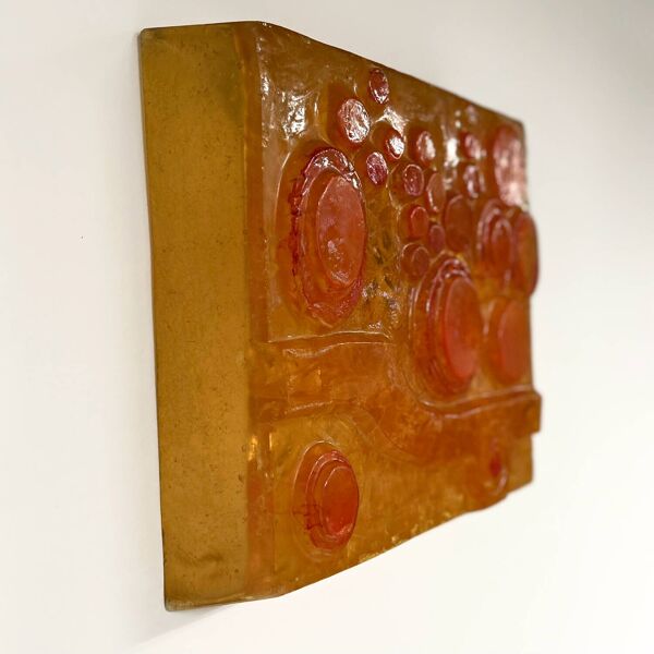 Sculpture murale pop-art de matius, france, années 1970