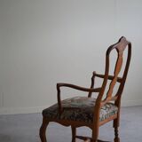 Classic Baroque style armchair in oak, made by a Danish cabinetmaker, 1930s.