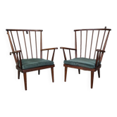 Pair of Baumann fan armchairs