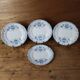 Set of 4 dessert plates from the St Amand earthenware factory, Régence model, iron earth