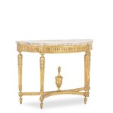 Console in gilded wood and Aleppo breccia marble. Circa 1780.