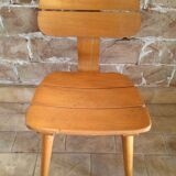 Children's chair Baumann a blades and curved wood Edition 1956
