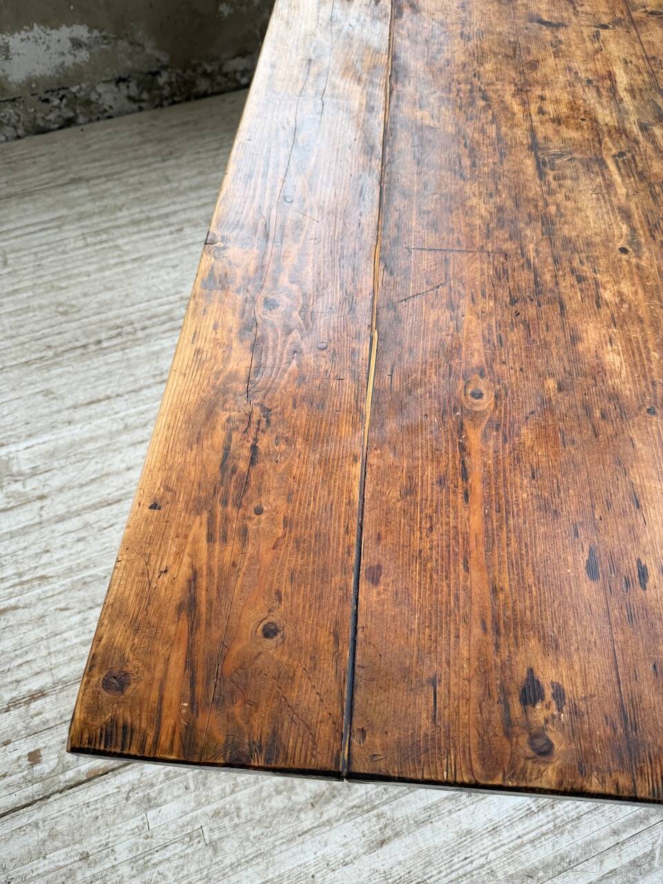 Monastery-style farmhouse table, pine, 210cm