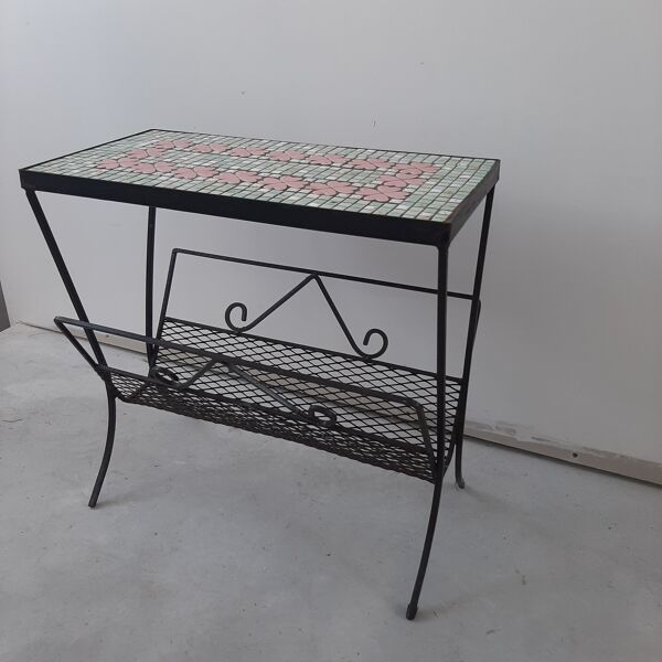 Table porte revue vintage mosaique