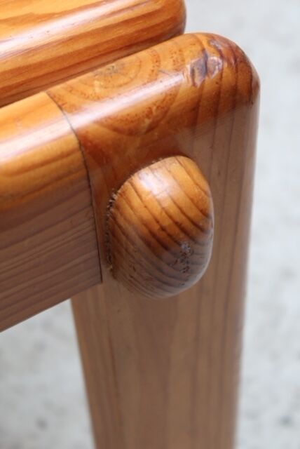Stool design scandinavian sauna solid pine 1970