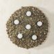1970s Ceramic Wall Lamp with Floral Ornamentation