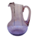 Blown glass pitcher with bubbles, Biot glassware style, vintage.