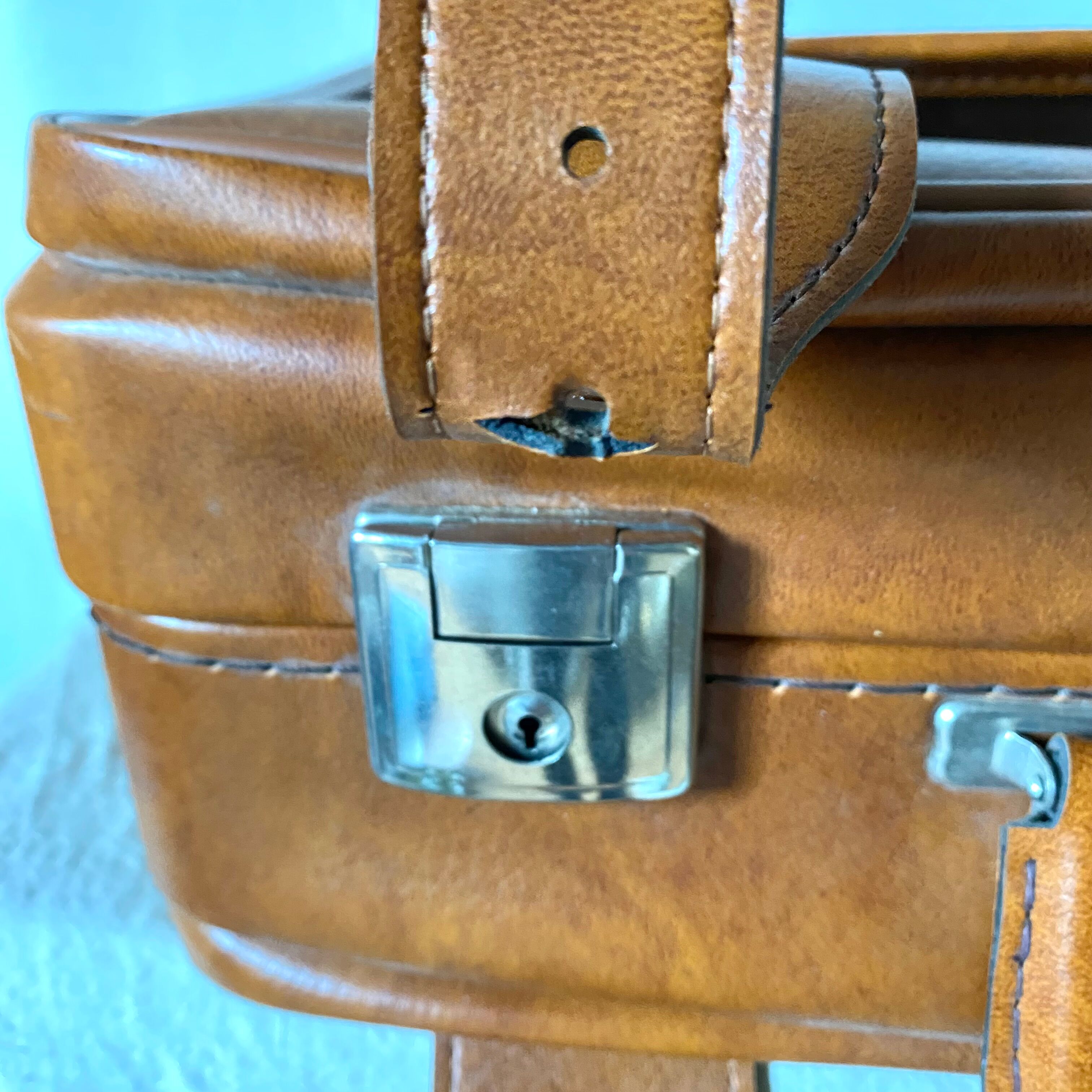 Vintage imitation leather suitcase
