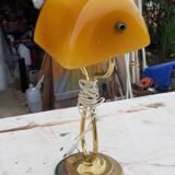 Desk lamp opaline orange-yellow