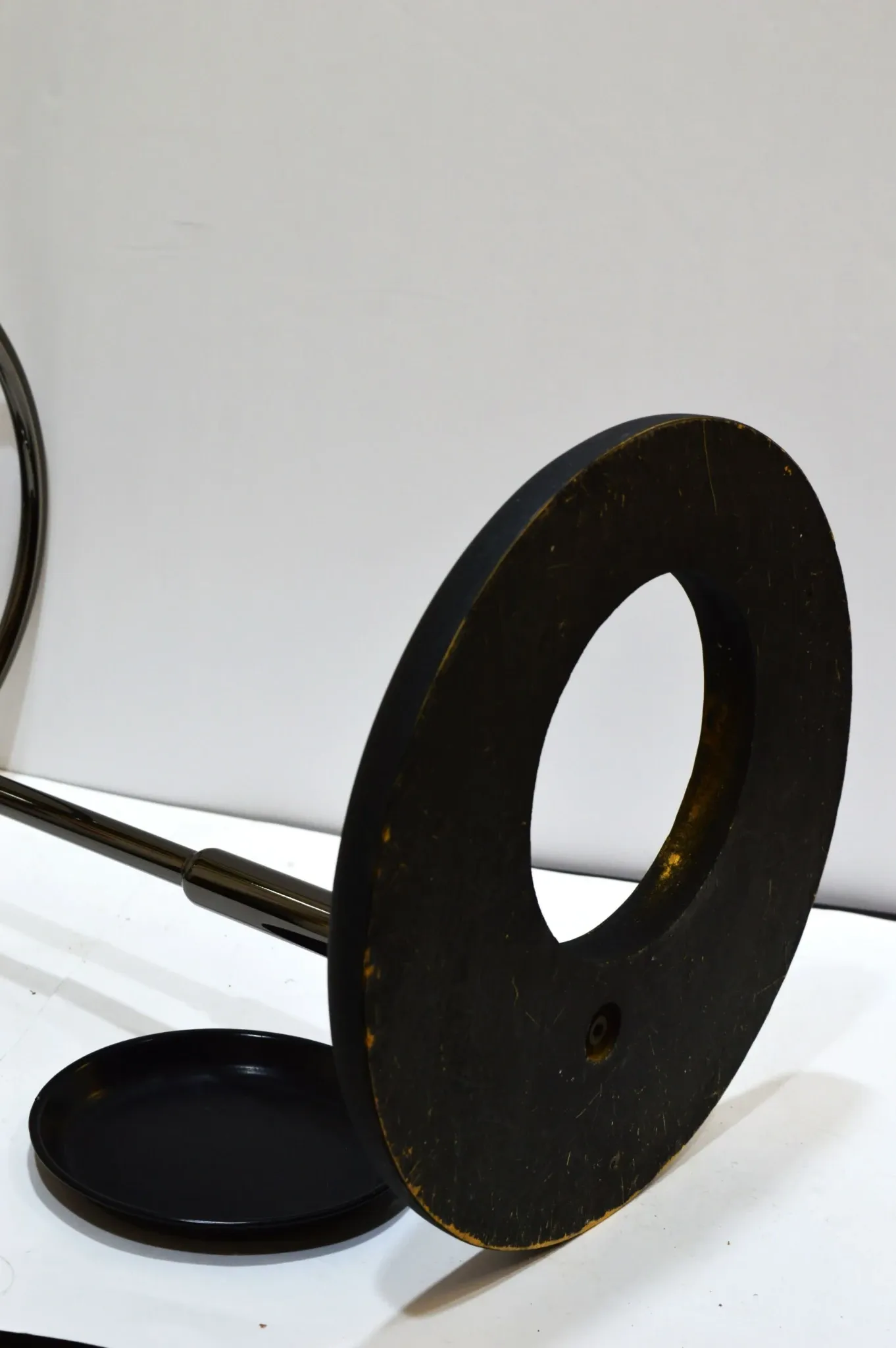 Grey lacquered metal designer umbrella stand, 1980s