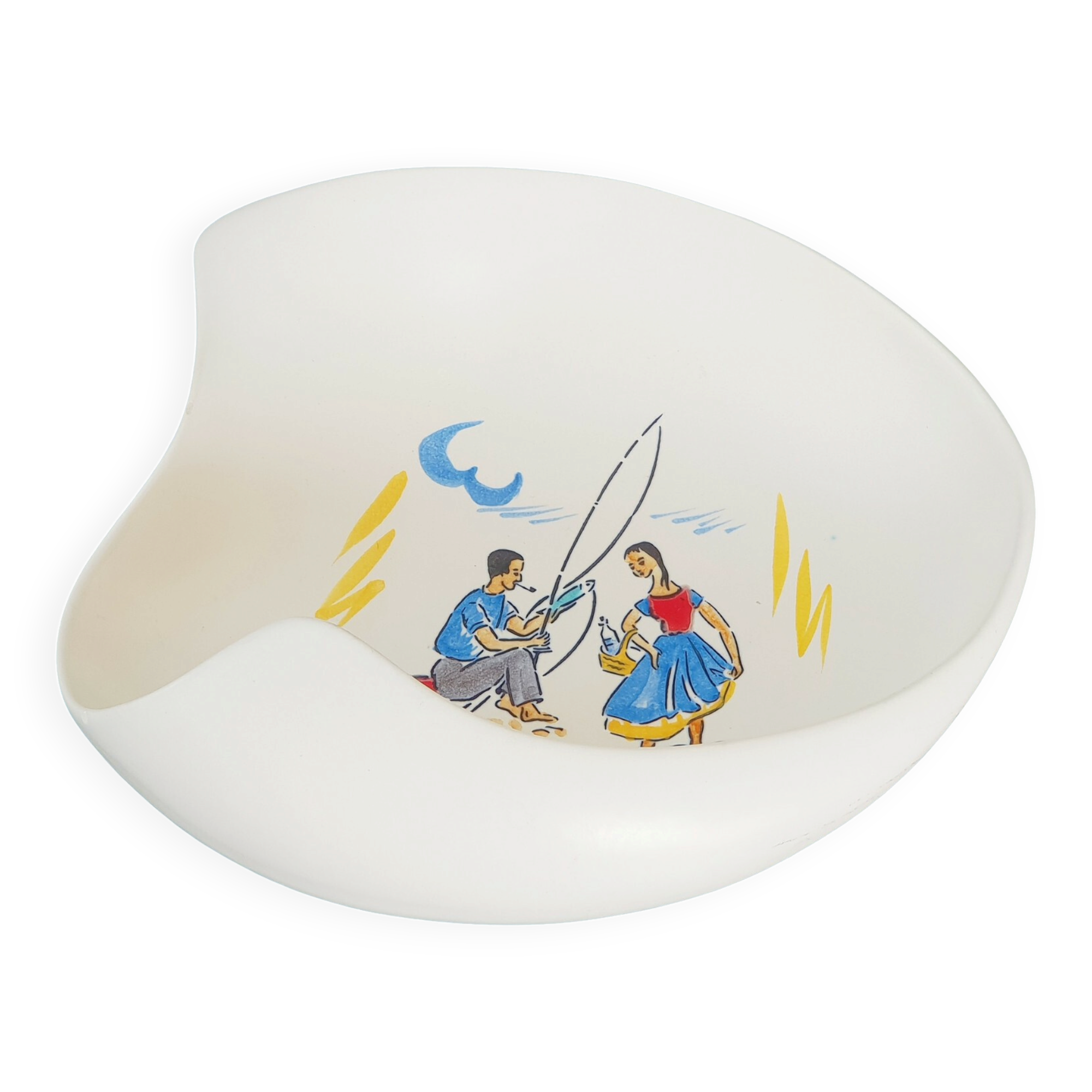 Vintage 1960s wall plate or fruit bowl in ceramic west germany 60s 1960s