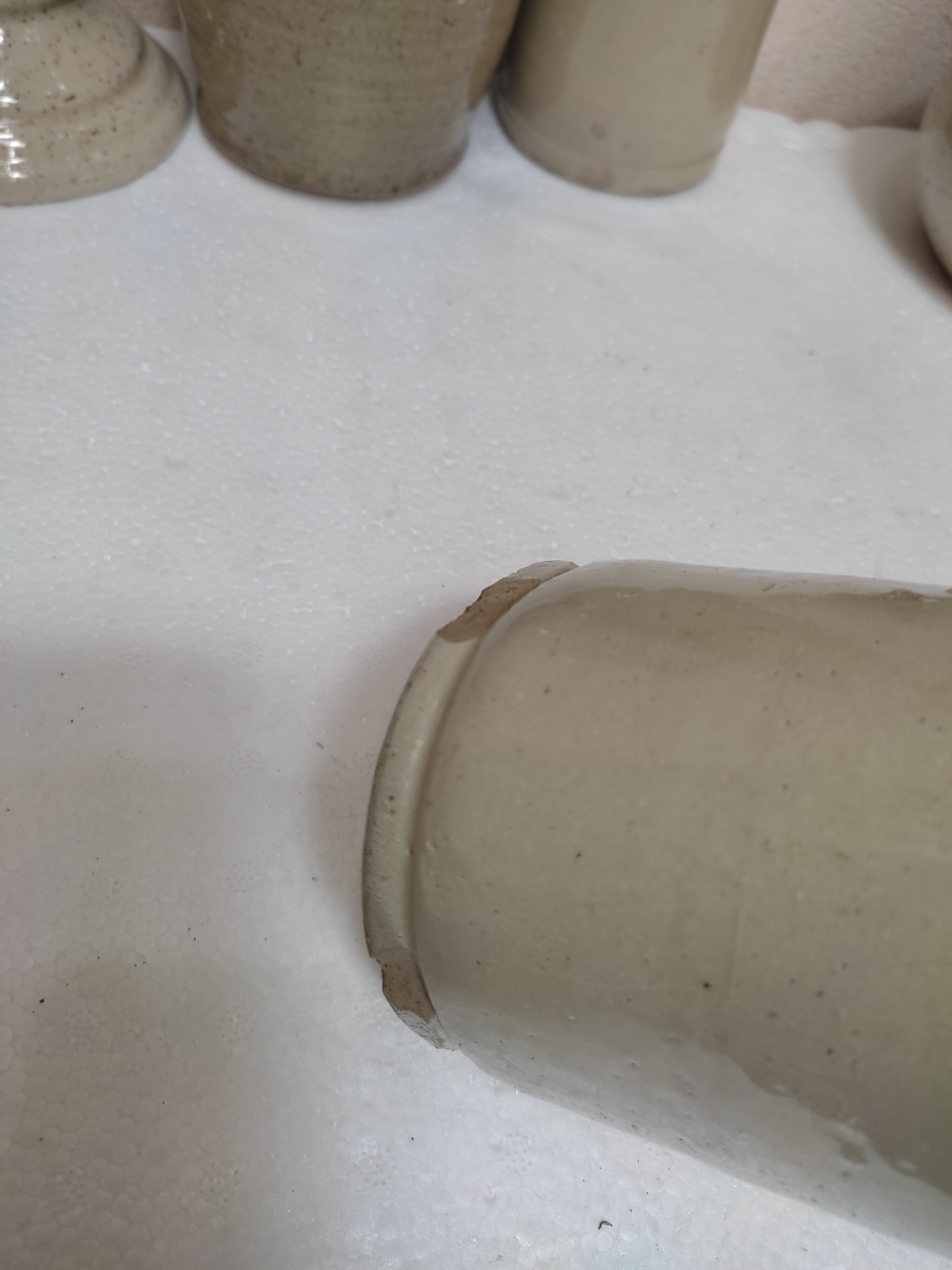 Set of sandstone bottles and pitchers