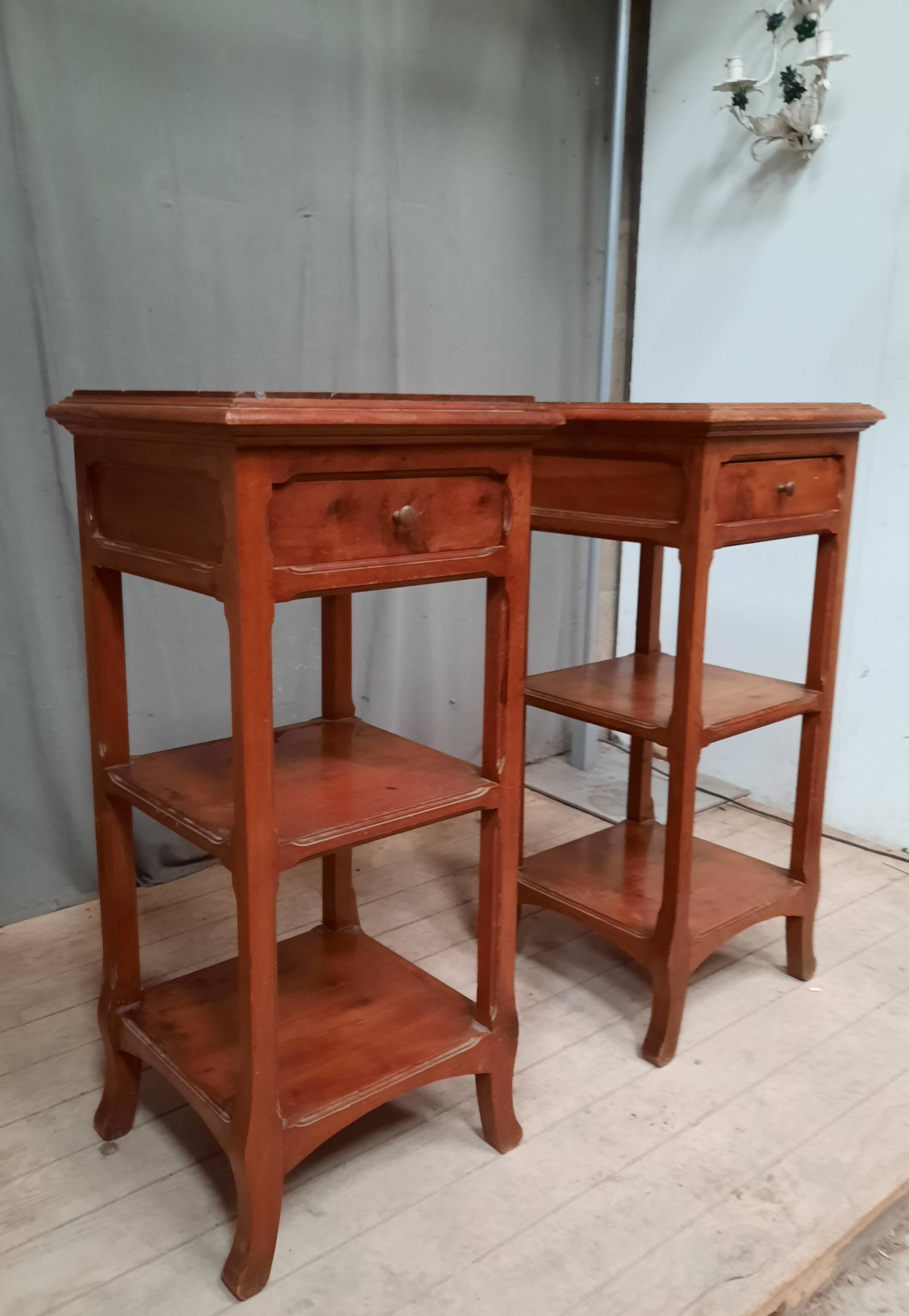 Pair of bedside art nouveau