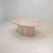 Italian marble oval coffee table, 1970's