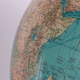 Midcentury glass globe with light from columbus duoerdglobe, germany