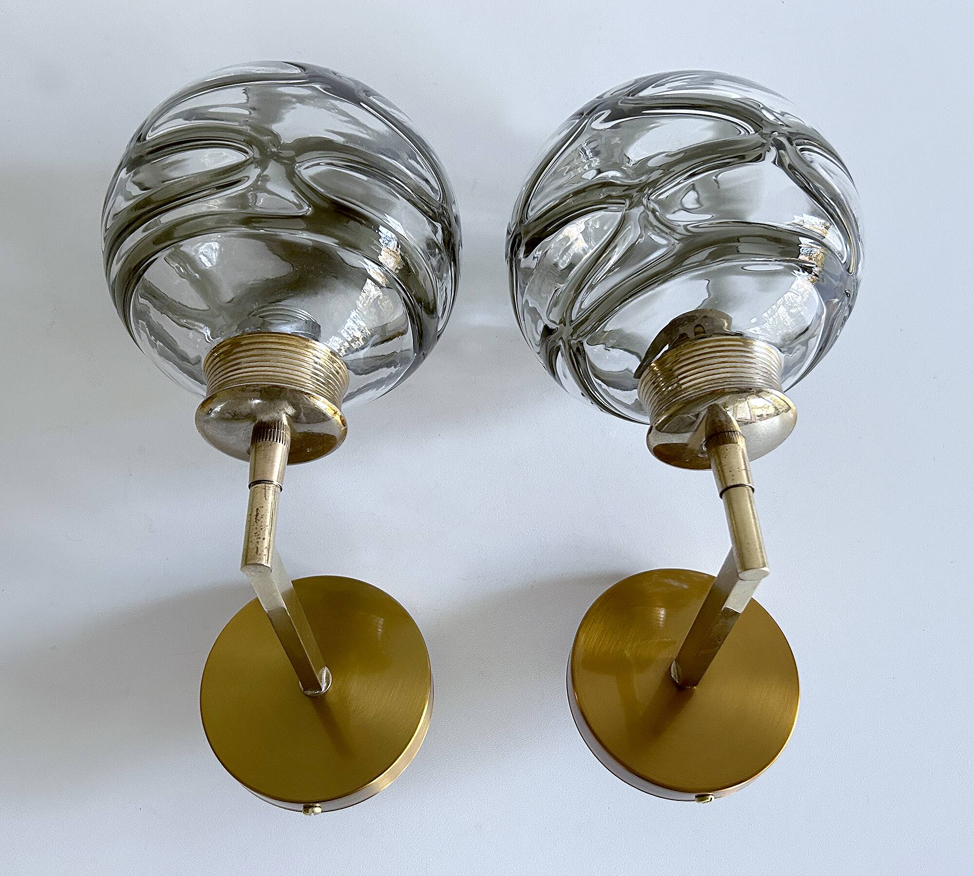 Pair Vintage Murano Glass Wall Lights