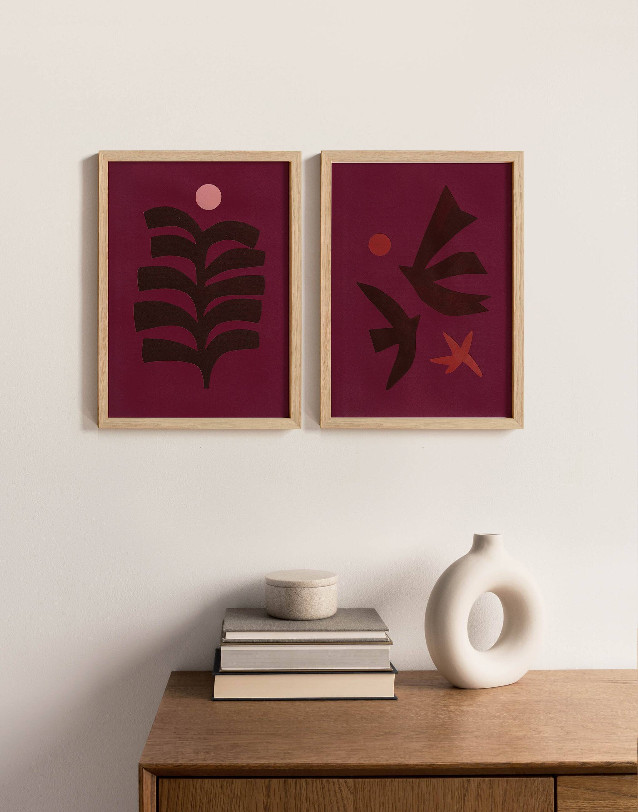 duo of contemporary collages inspired by Matisse signed eawy