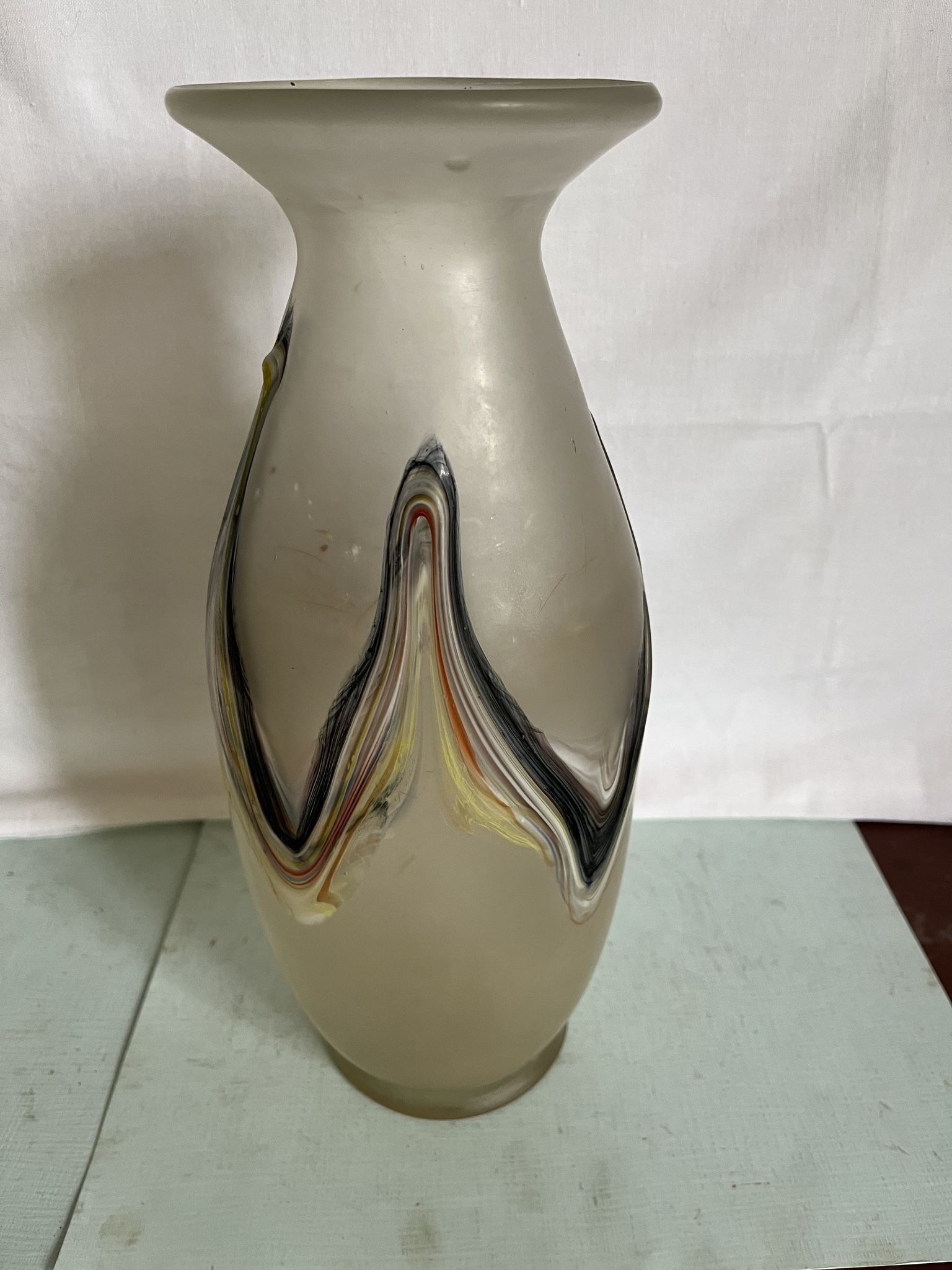 Vase en pâte de verre années 60