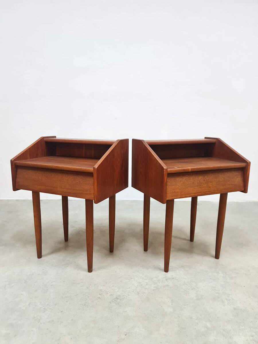 Vintage Danish design night stands cabinet 1960