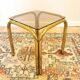 Vintage Italian Coffee Table: Brass & Smoked Glass, Mid-Century Modern