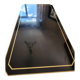Large Lacquer and Brass Table by JC Mahey
