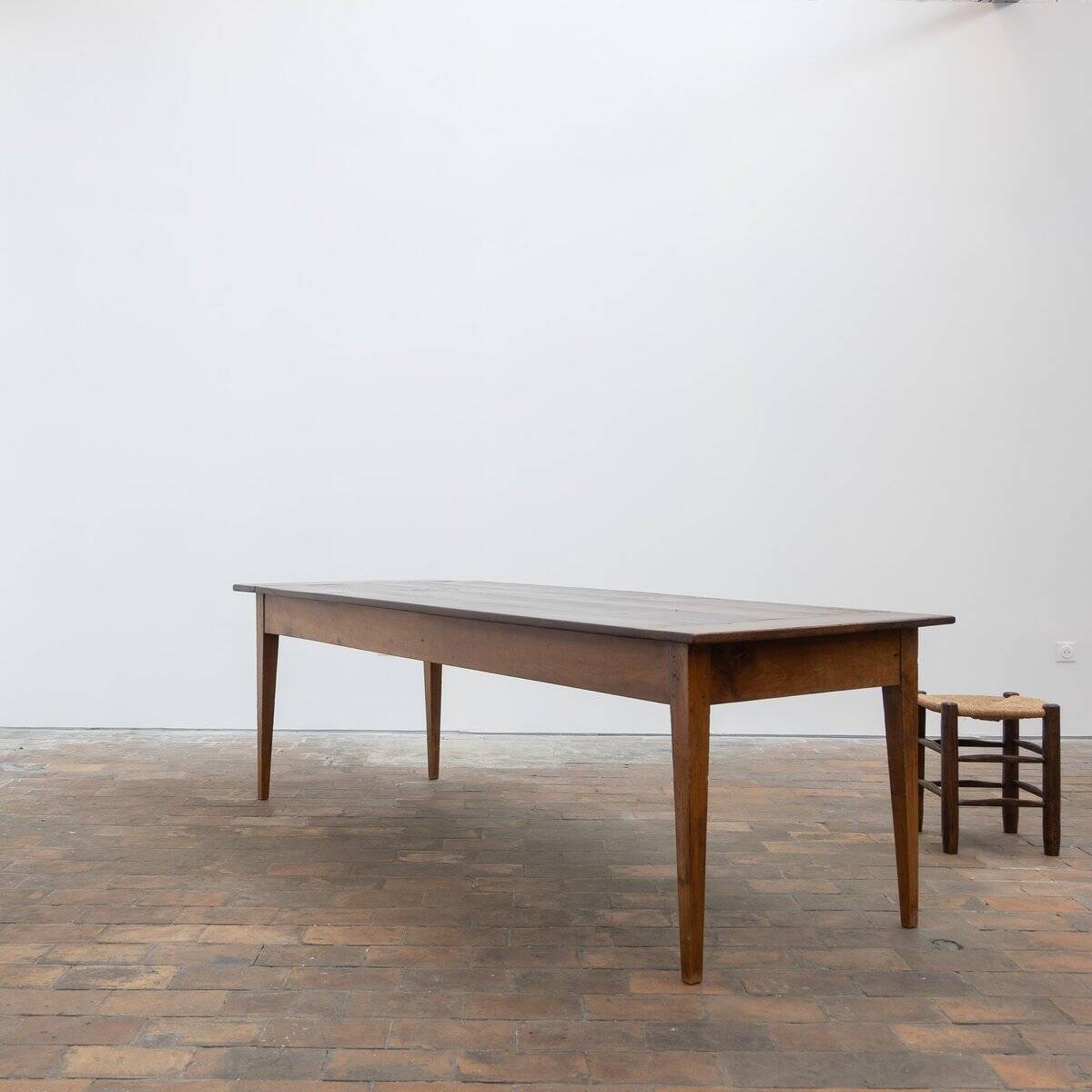 Grande table de ferme en bois, 1880