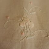 White tablecloth embroidered with lace & days