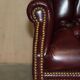 Fauteuil de bureau Chesterfield Wingback en cuir vintage