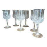 6 verres à pied en cristal