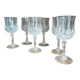 6 verres à pied en cristal