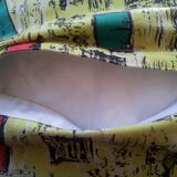 Vintage 60s geometric patterned pillow