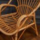 Suite of three rattan armchairs 1960 with original patina