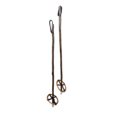 Bâtons de ski vintage en bois 1920s french old ski décoration chalet alpes