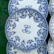 6 assiettes Gien série monogramme « 2nd choix »