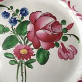 Set of 3 decorative plates Bouquet in old earthenware