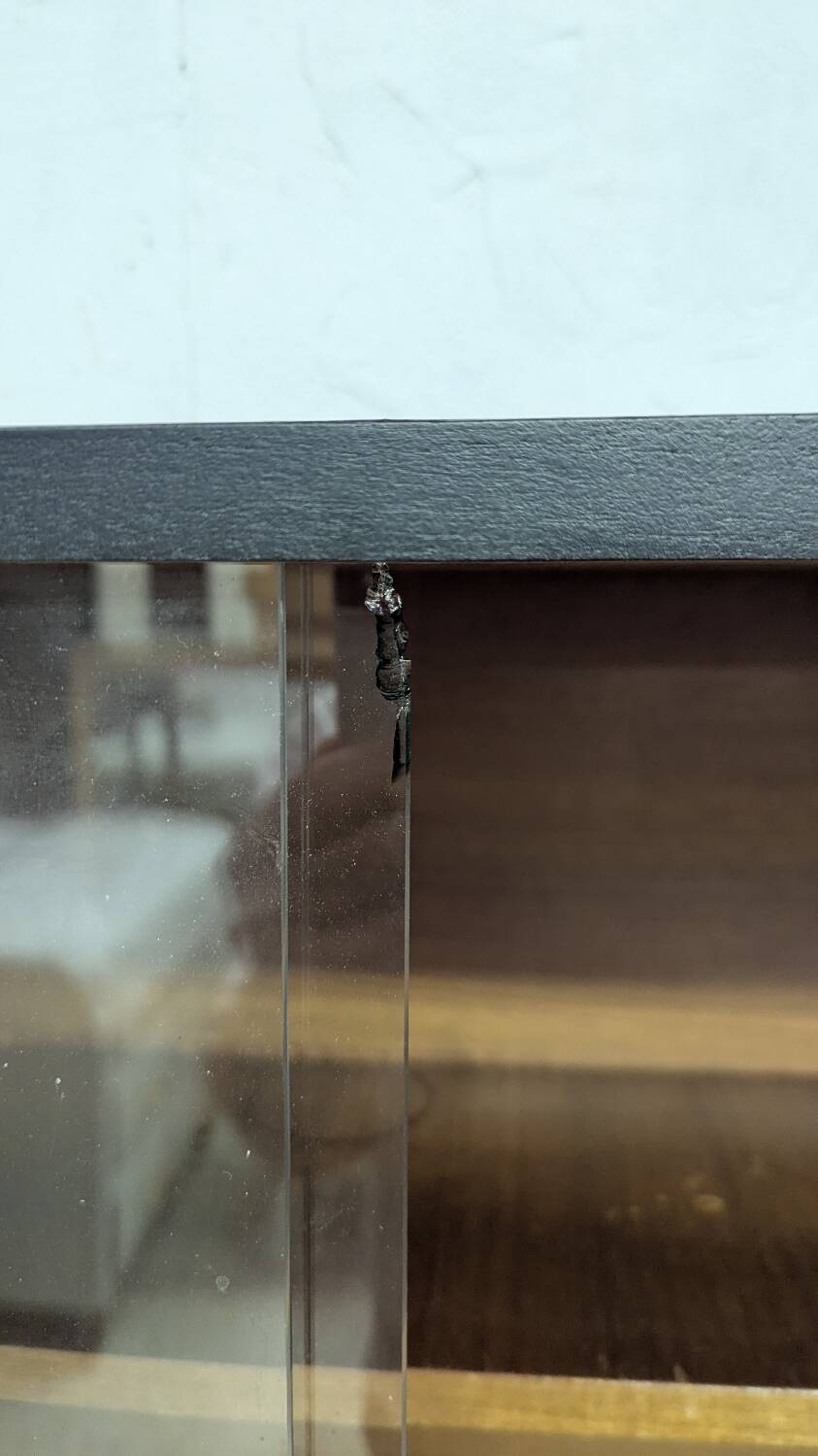 Vintage 1960s Secretary and Display Cabinet Set with Compass Design Legs