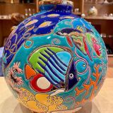 Longwy Enamels Ball Vase