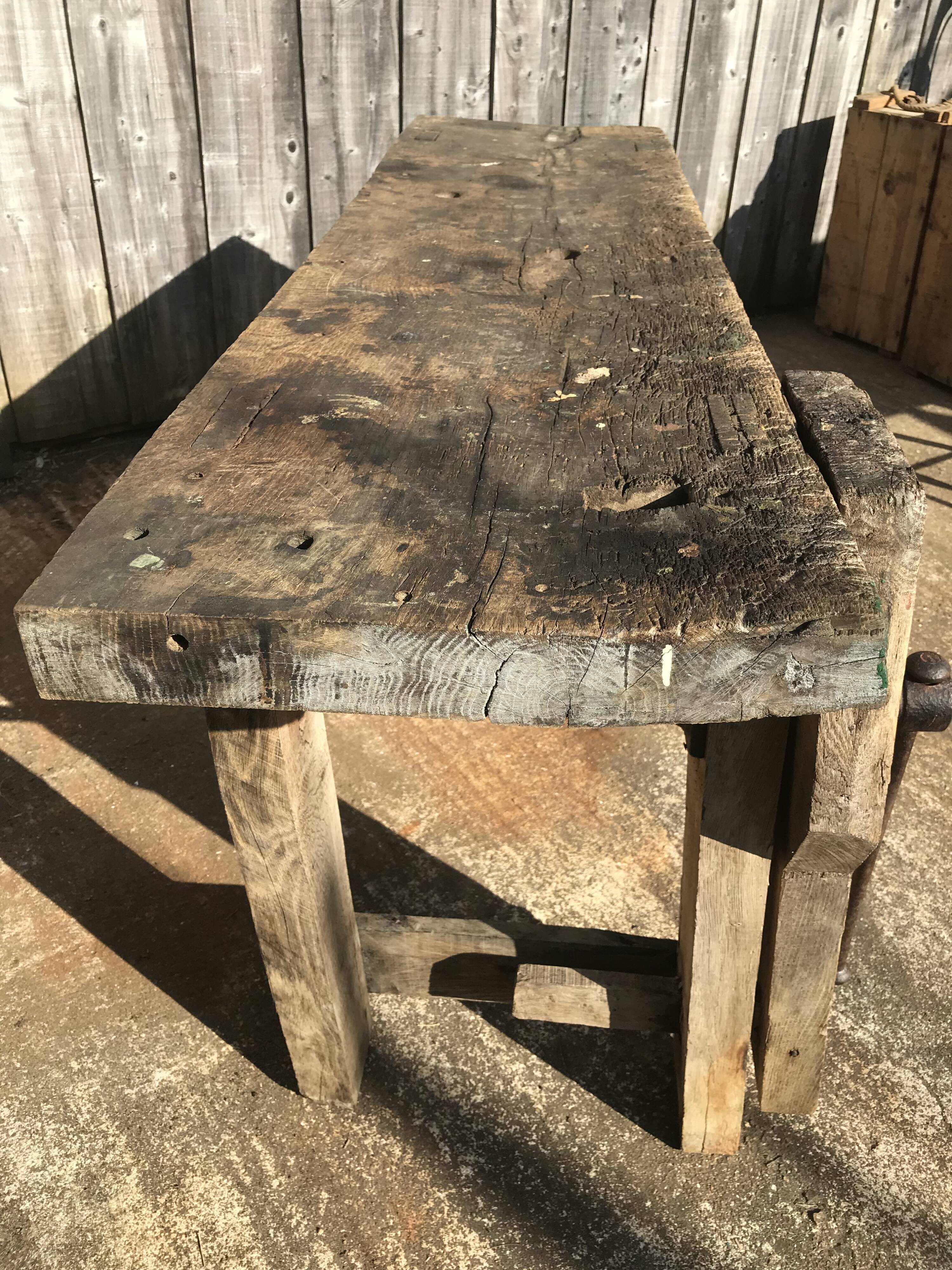 Établi en bois massif