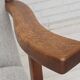 1950s, Danish high-backed armchair, reupholstered, wool, oak wood.