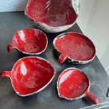 Ceramic set Arlette Roux Vallauris 1950s