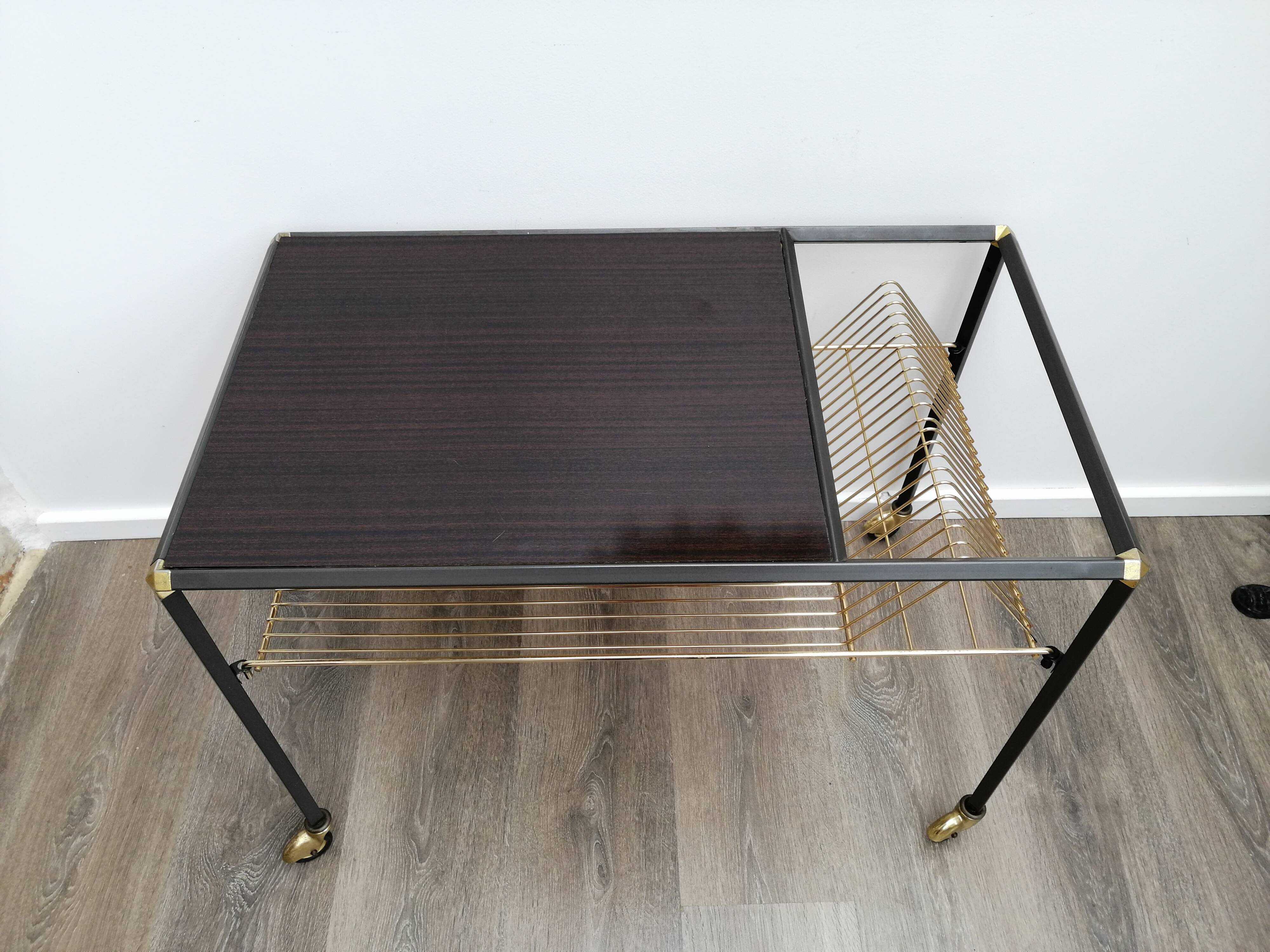 Vinyl holder side table