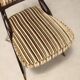 Lot de huit chaises vintage avec embouts en laiton