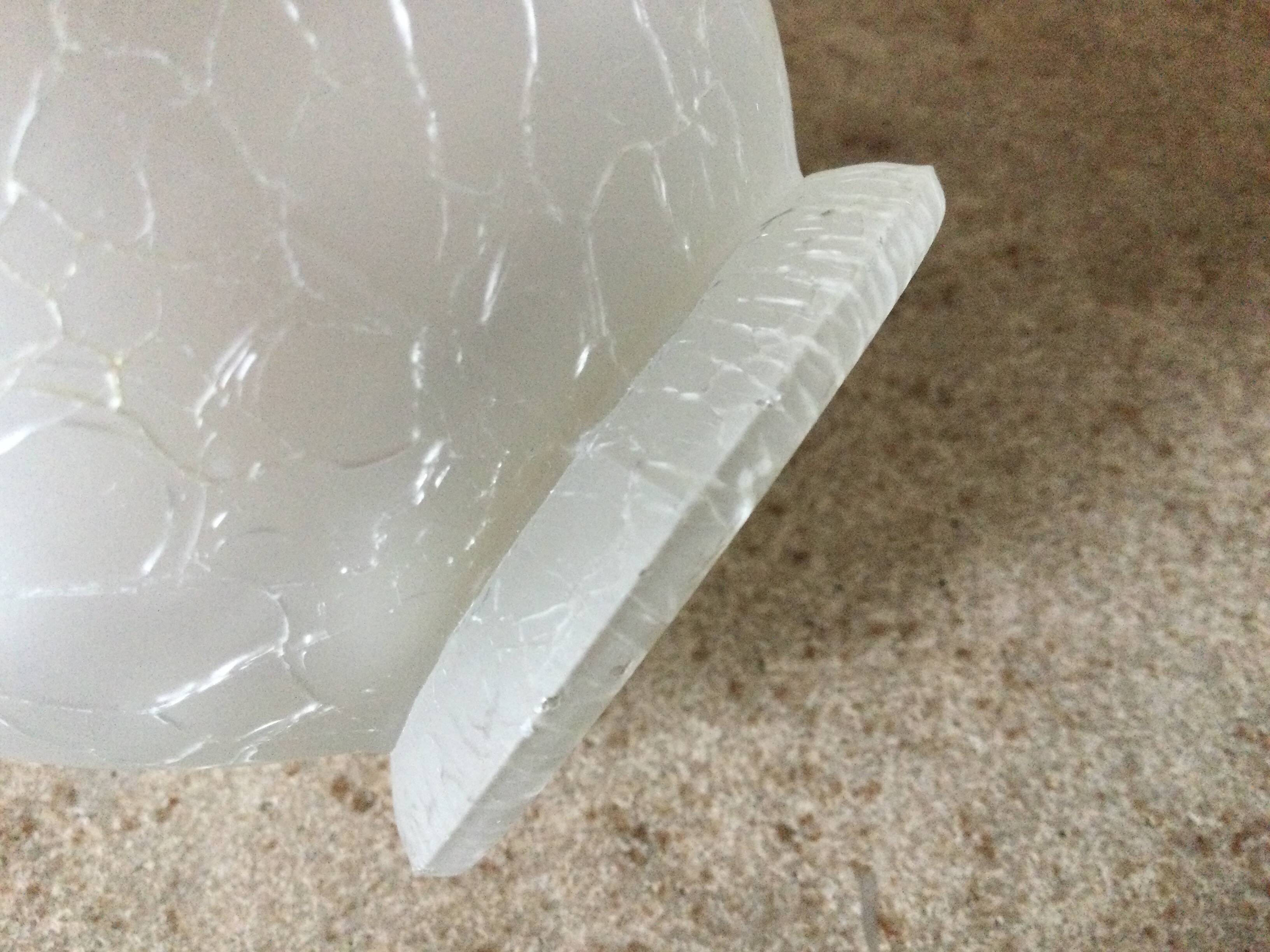 Cracked glass bottle