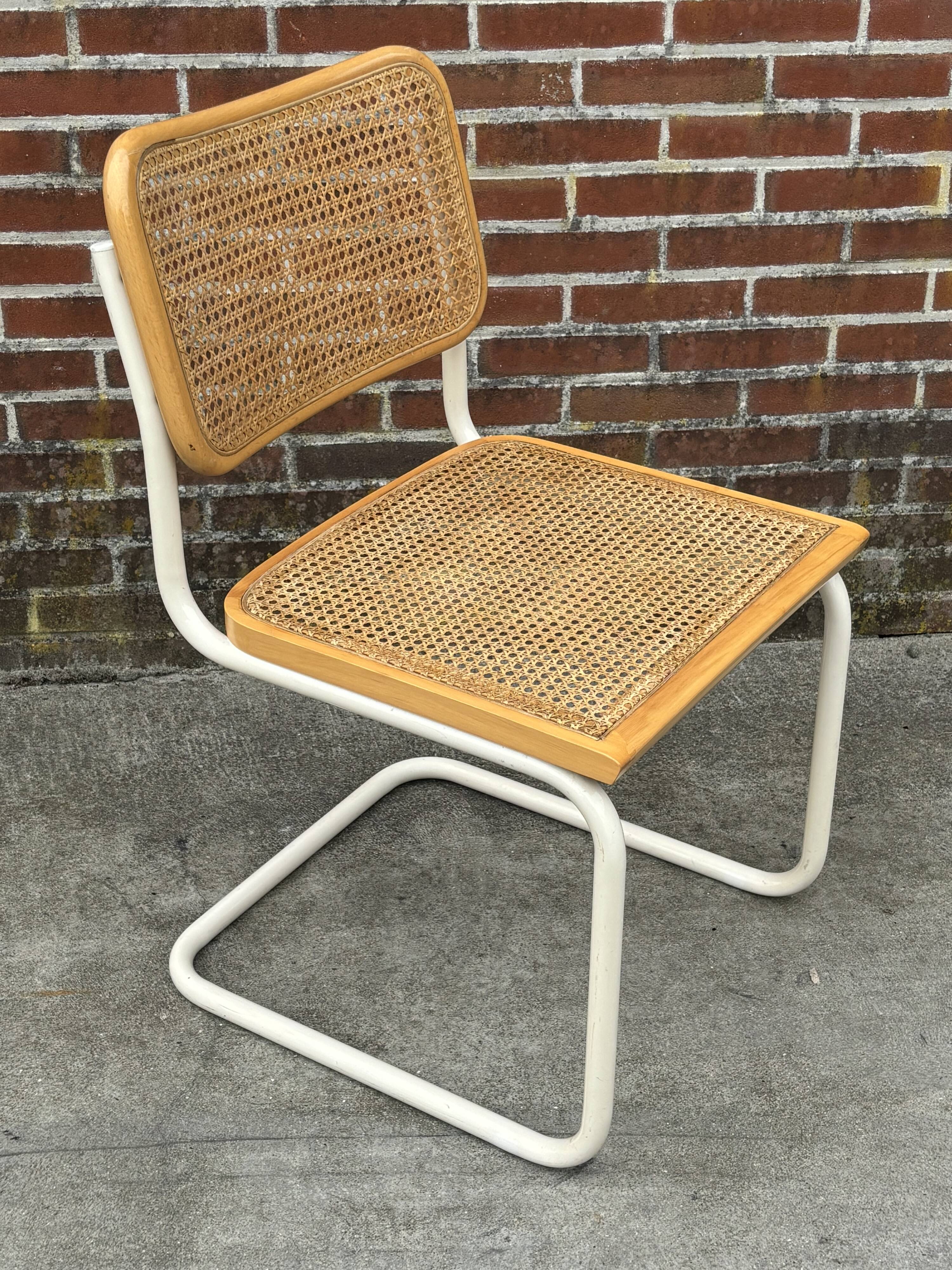Set of 4 Cesca b32 model chairs in by Marcel Breuer Design