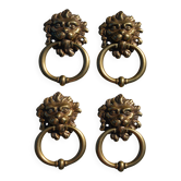 4 antique lion head furniture handles from La Samaritaine.