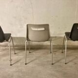 Set of 3 vintage Grosfillex shell barrel chairs