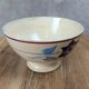 Old ceramic bowl – blue and burgundy floral decoration