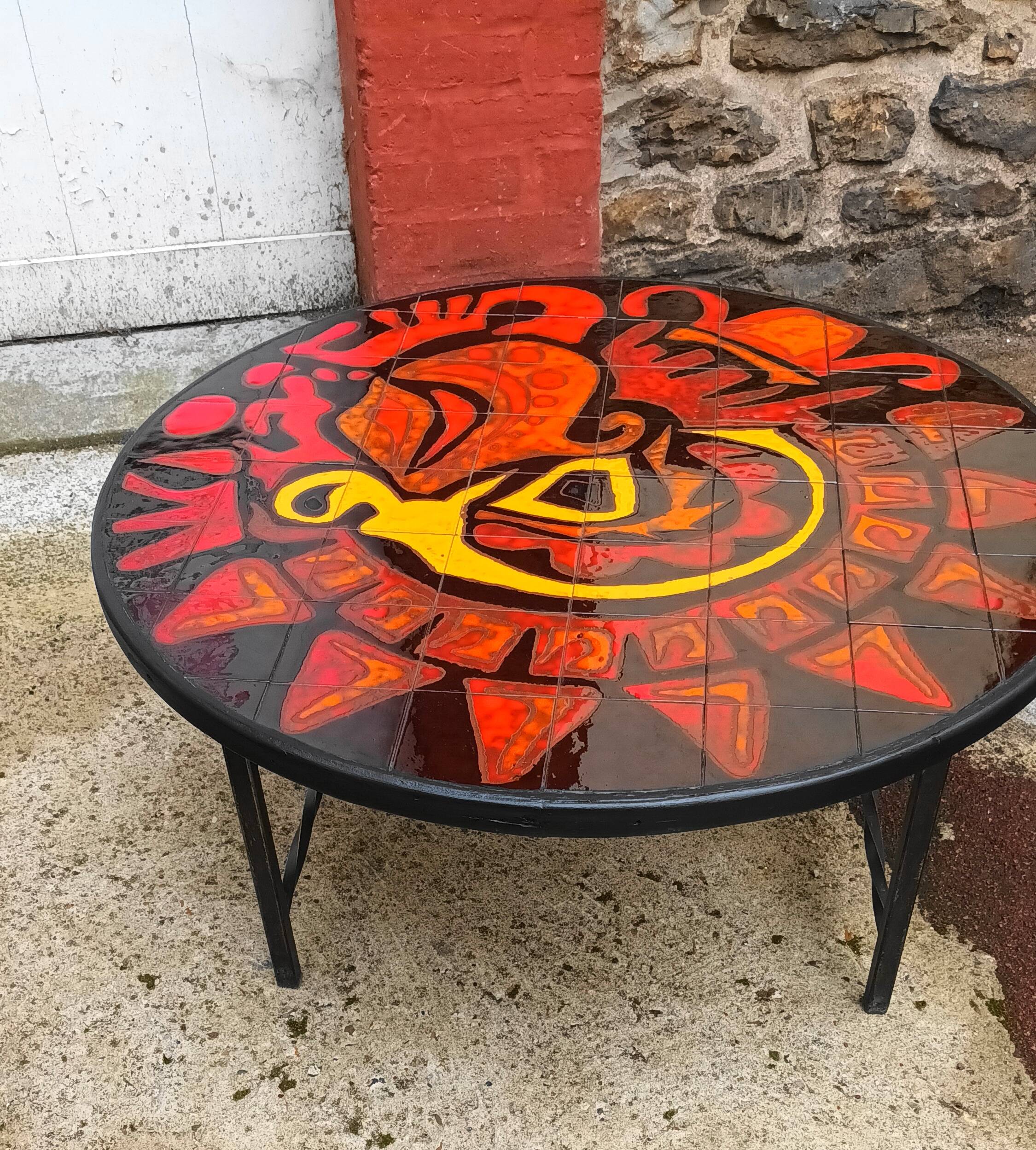 1950s ceramic coffee table