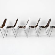 Set of 6 "Les Arcs" Chairs by Charlotte Perriand, 1960s