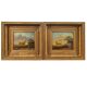 Arthur de waerhert (1881-1944). "sheep", pair of oils on panel.